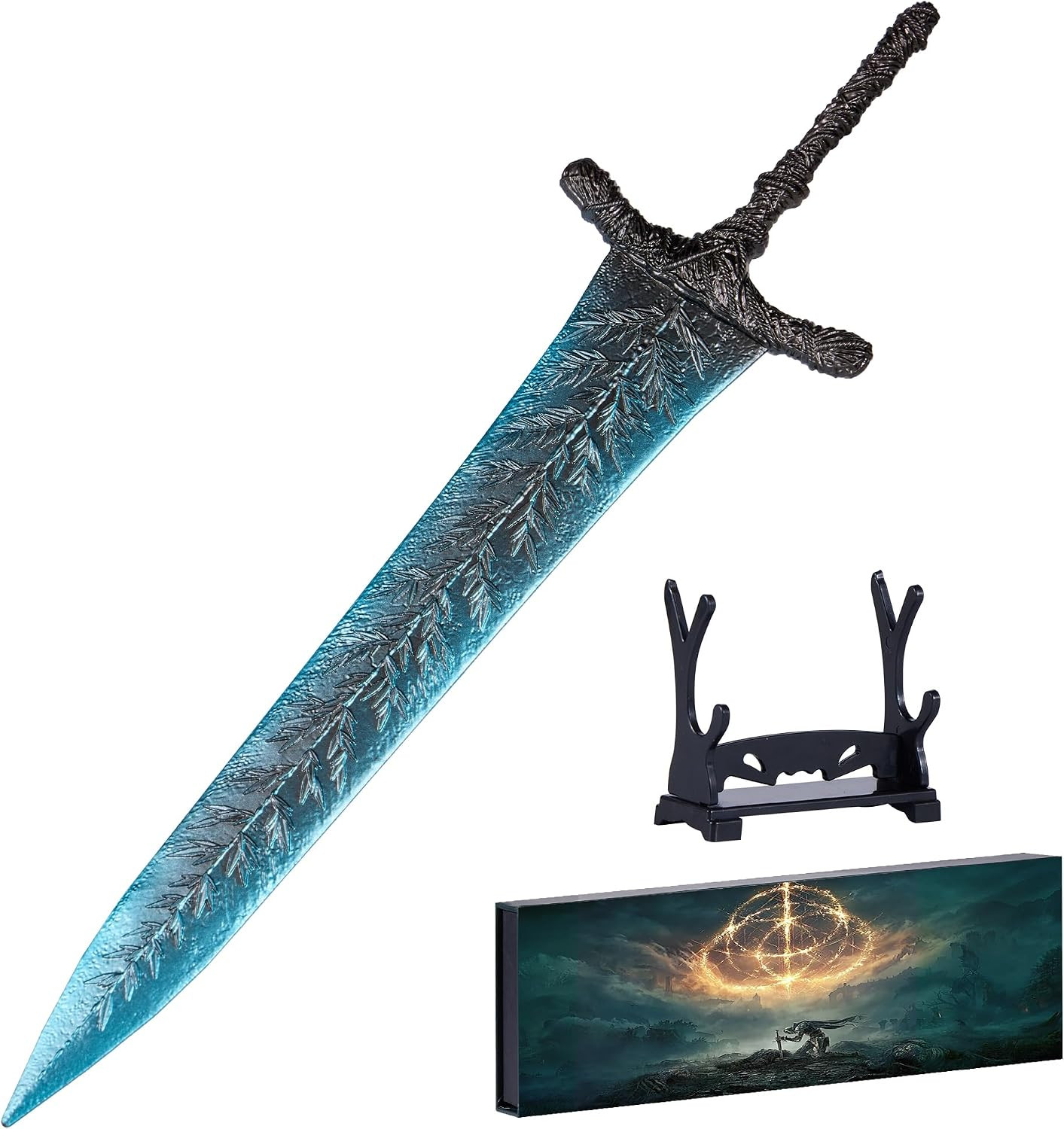 Elden Ring Dark Moon Greatsword Straight Knight'S Sword Model 11.8-Inch Metal Cr Elden Ring Dark Moon Greatsword Straight Knight'S Sword Model 11.8-Inch Metal Cr