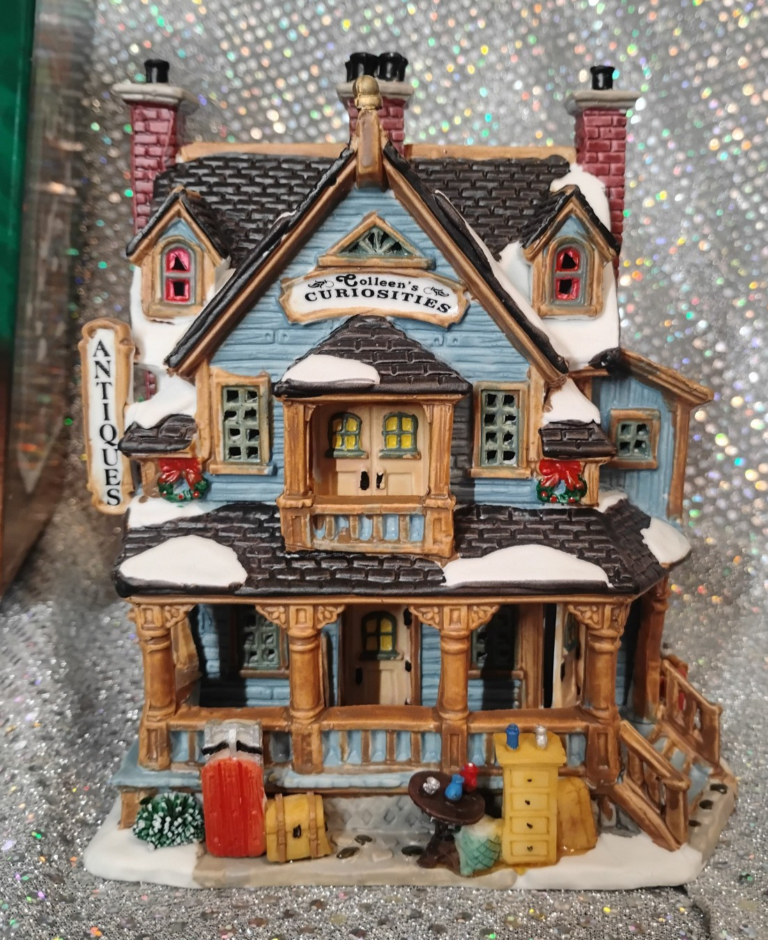 Lemax Coventry Cove Christmas Village Colleens Curiosities Antiques W Box 2002 Lemax Coventry Cove Christmas Village Colleens Curiosities Antiques W Box 2002