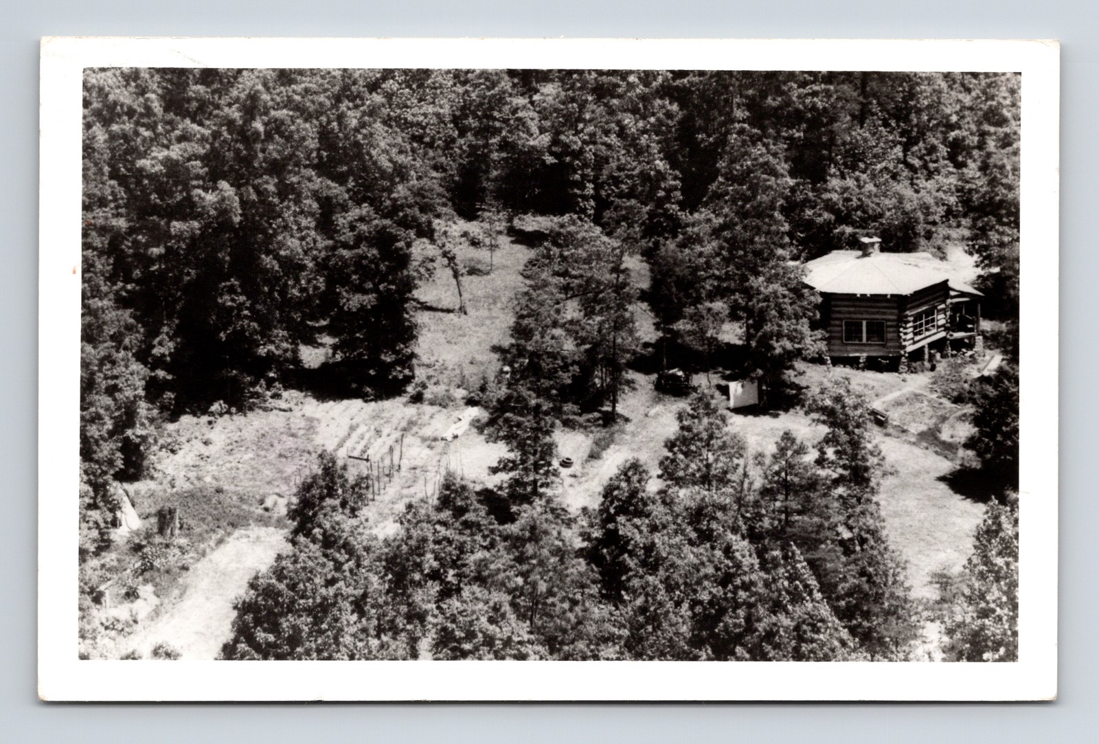 RPPC Postcard Aerial View Unk Hexagon House Log Cabin Arlington VA Virginia? RPPC Postcard Aerial View Unk Hexagon House Log Cabin Arlington VA Virginia?