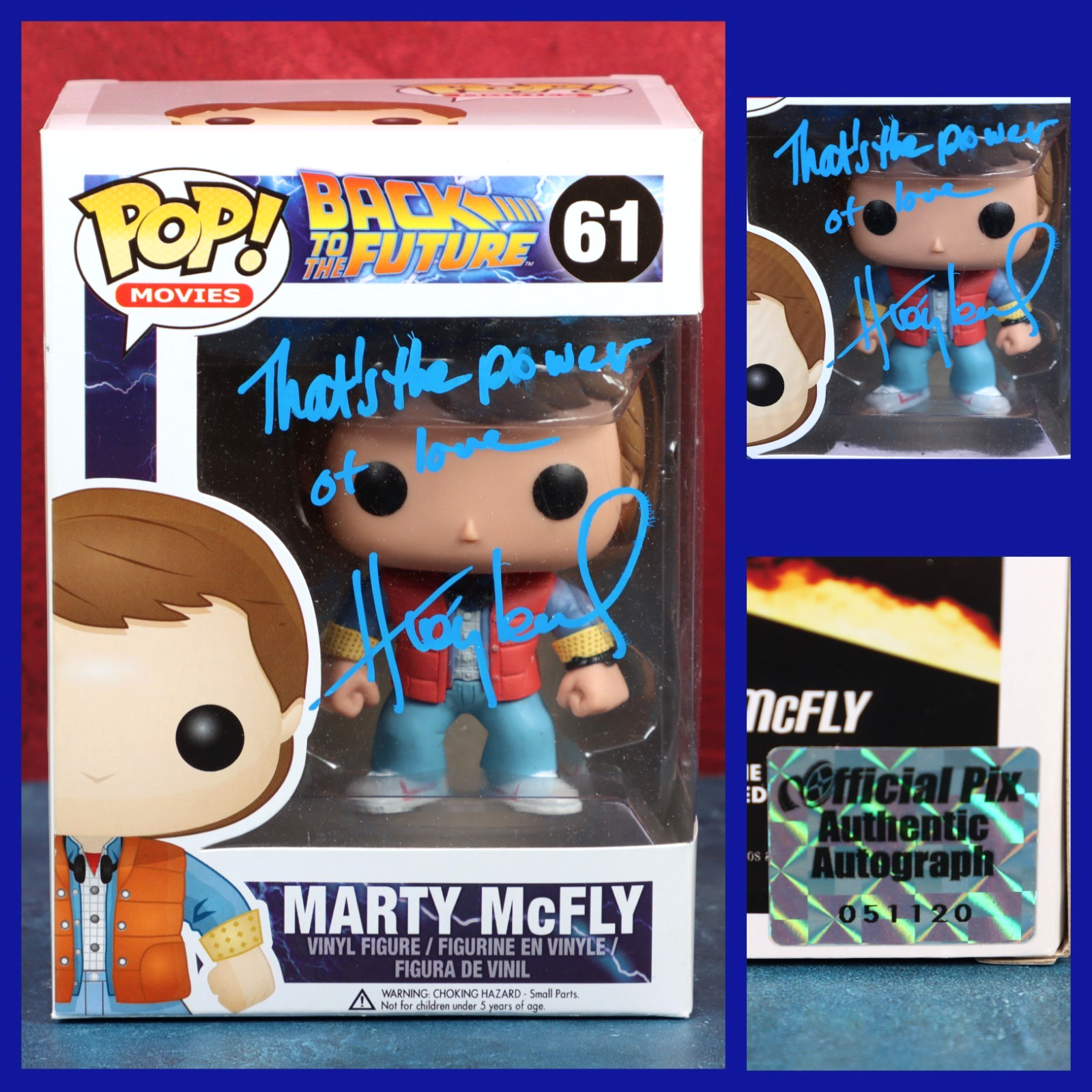 Funko Pop Signed BTTF Huey Lewis Inscribed 61 Marty Official Pix 2013 Protector Funko Pop Signed BTTF Huey Lewis Inscribed 61 Marty Official Pix 2013 Protector