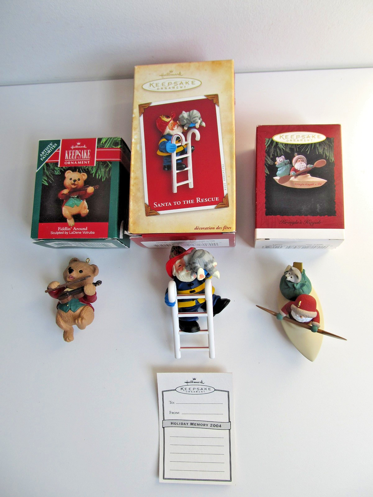 Lot of 3 Vintage Hallmark Keepsake Ornaments Issued Years  1991   1994   2004