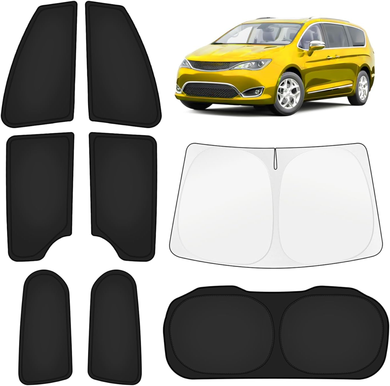 Car Window Shades for Chrysler Pacifica 2017-2025 2026 Windshield Sun Shade Side Car Window Shades for Chrysler Pacifica 2017-2025 2026 Windshield Sun Shade Side
