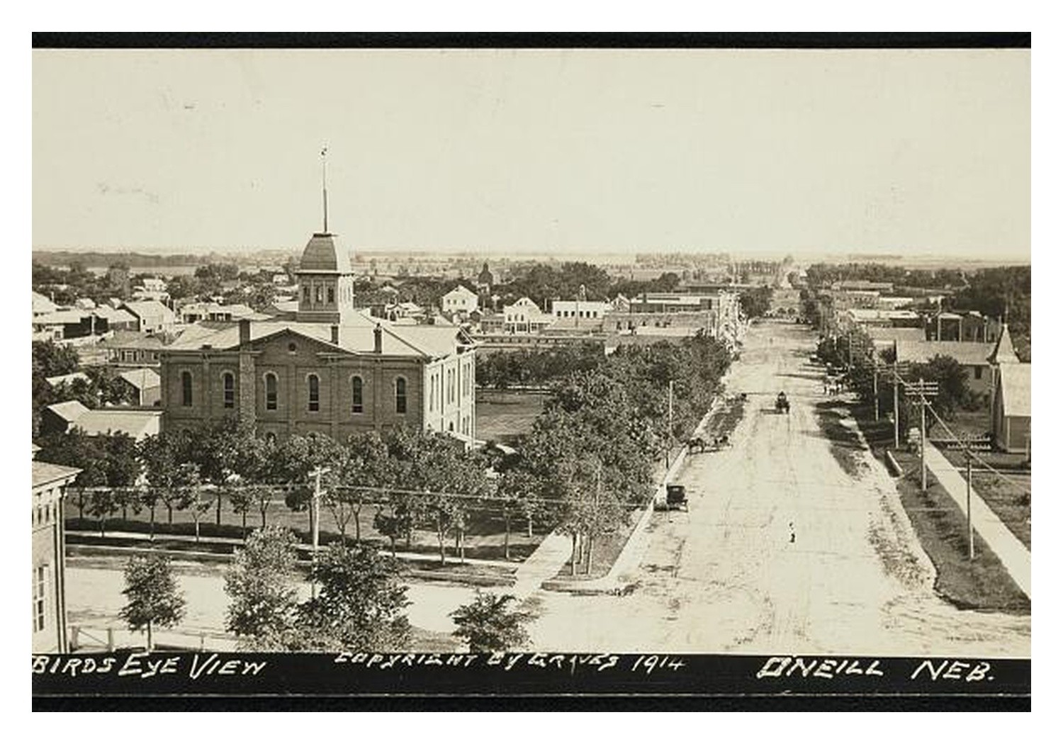 O'Neill Nebraska Bird's-eye View Standard Postcard O'Neill Nebraska Bird's-eye View Standard Postcard