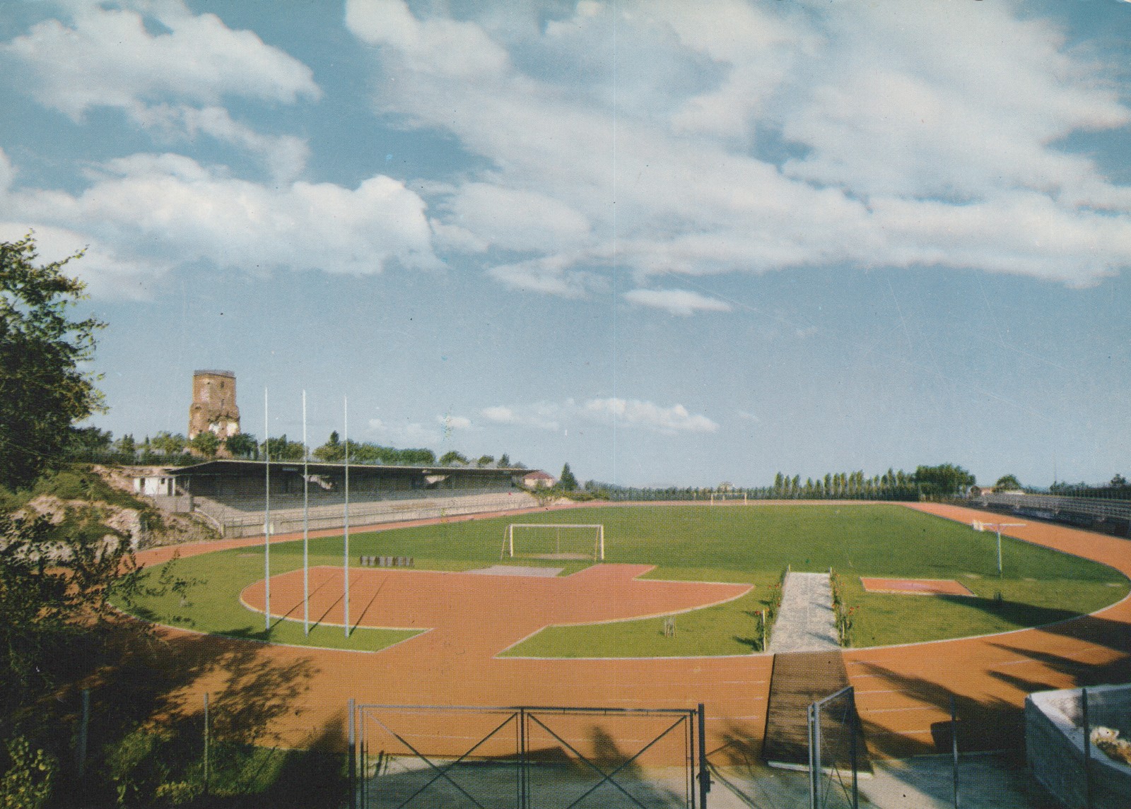Italy Tortona Alessandria Campo Sportivo Stadium Postcard Chrome 1964