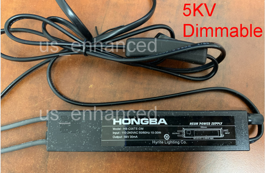 Dimmable Transformer Neon Light Sign Power Supply 5KV 30MA Includes a Dimmer Dimmable Transformer Neon Light Sign Power Supply 5KV 30MA Includes a Dimmer
