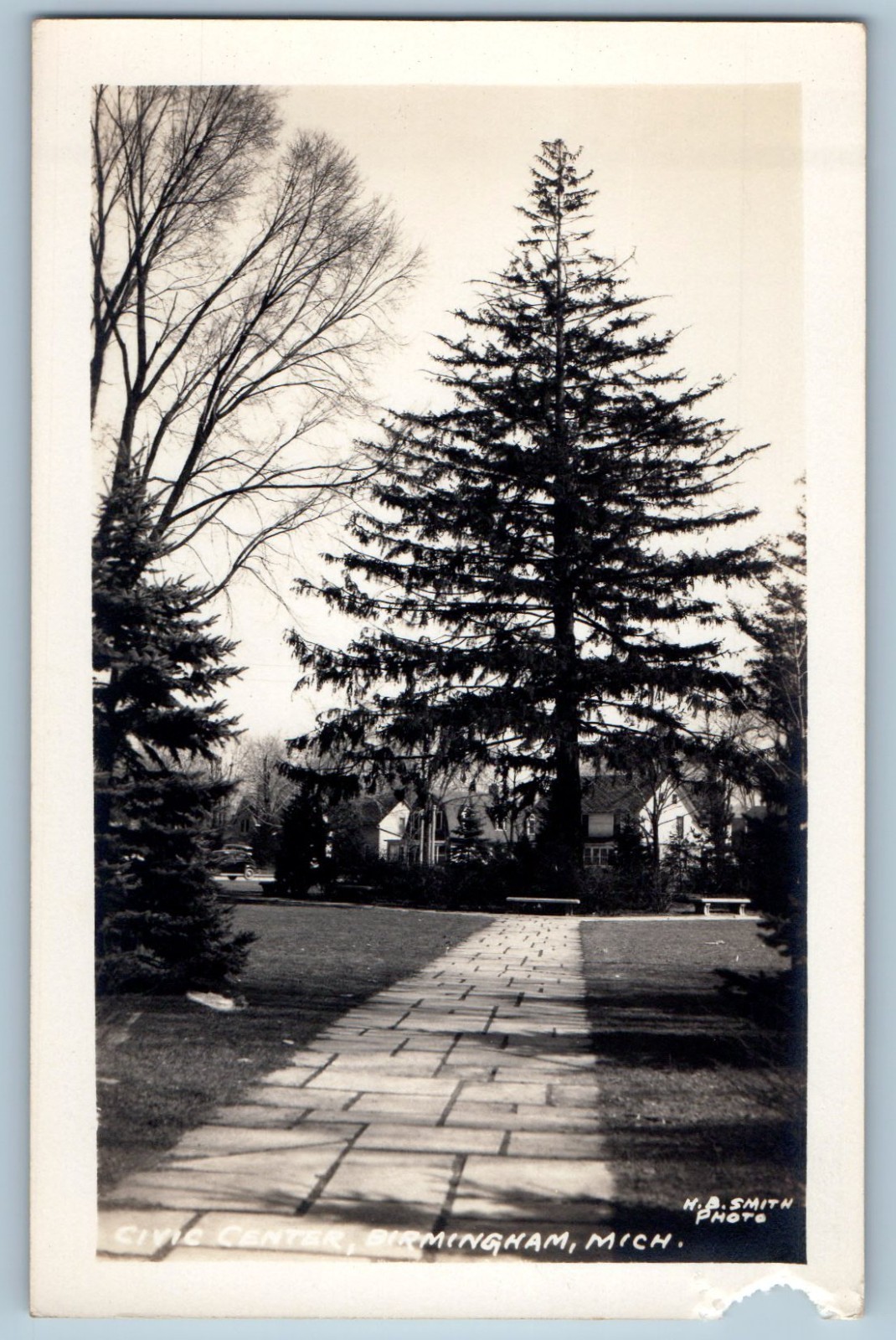 c1940's Civic Center Birmingham Michigan MI RPPC Photo Unposted Vintage Postcard c1940's Civic Center Birmingham Michigan MI RPPC Photo Unposted Vintage Postcard