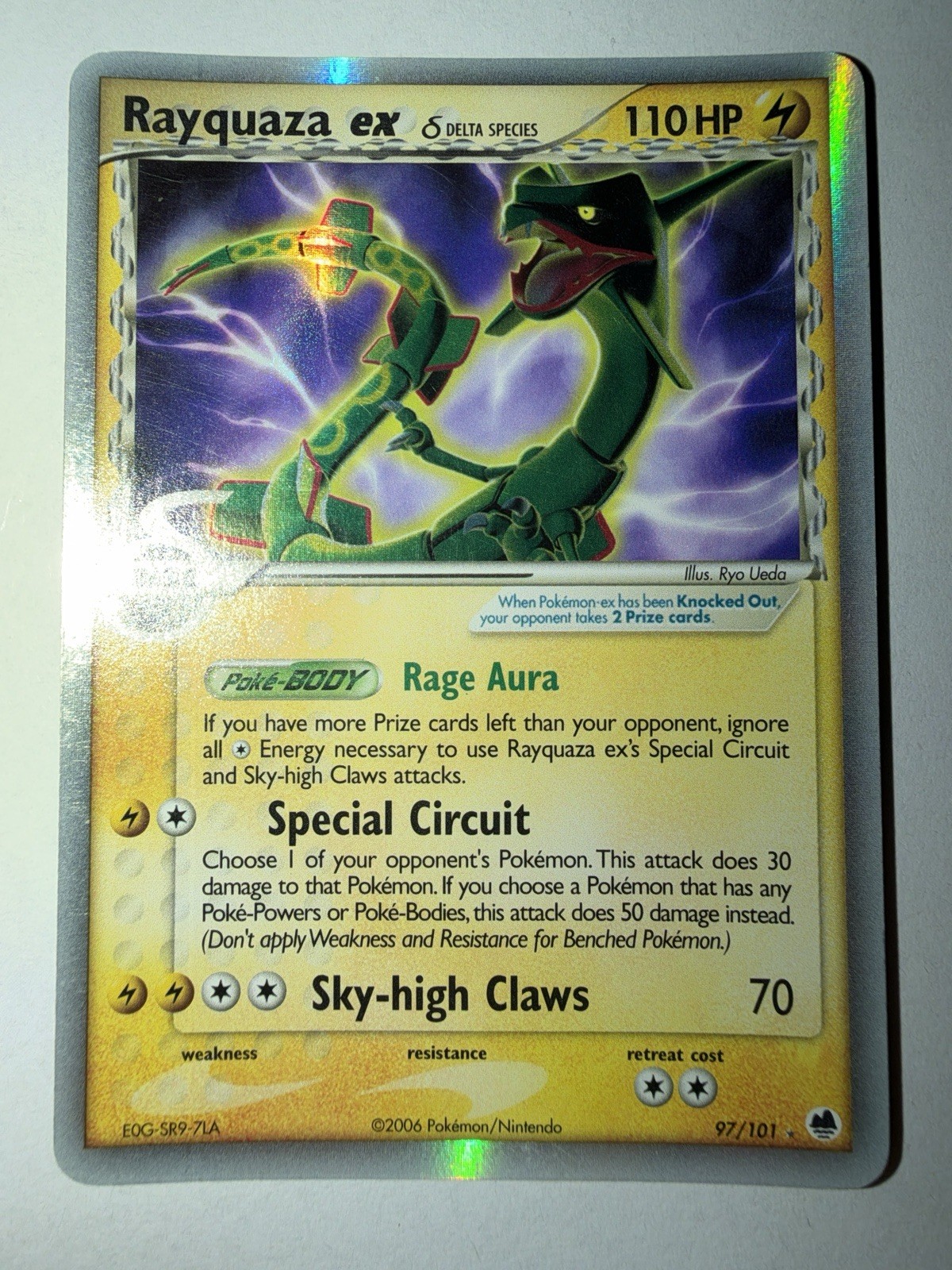 The Pokémon Company Rayquaza ex (Delta Species) 97/101 EX Dragon Frontiers Holo