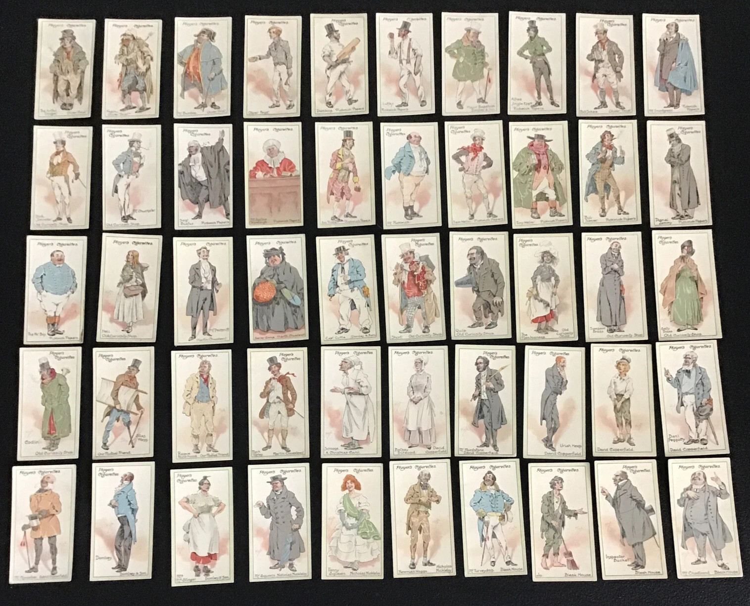 1923 JOHN PLAYER & SONS CHARACTERS FROM DICKENS 50 TOBACCO CARD SET 1923 JOHN PLAYER & SONS CHARACTERS FROM DICKENS 50 TOBACCO CARD SET