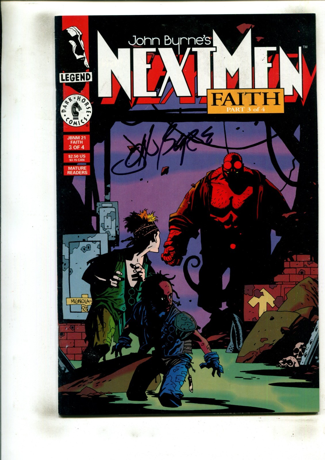 JOHN BYRNE'S NEXTMEN #21 (7.5) SIGNED BY JOHN BYRNE IN 2026 1993