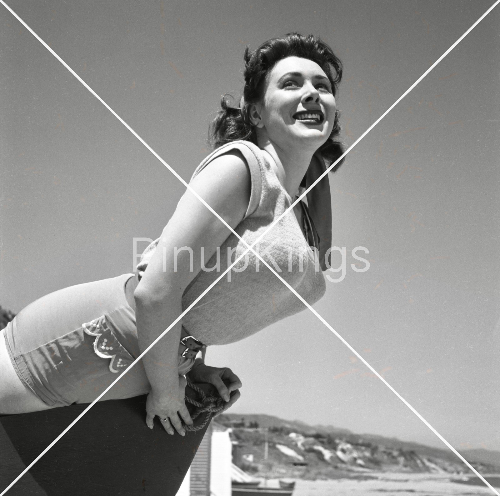 VERY RARE  1957  Vintage  2.25 b/w Negative Tranaparency Busty Art Meg Myles 3