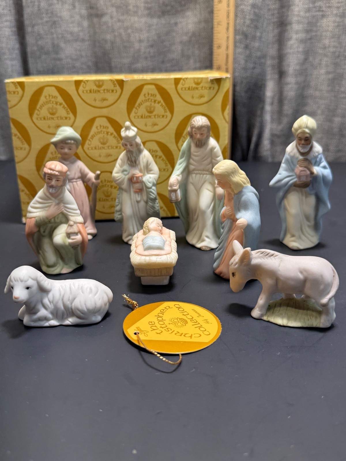 VTG 1983 Lefton Christopher Collection 9-Piece Nativity Set Excellent Christmas VTG 1983 Lefton Christopher Collection 9-Piece Nativity Set Excellent Christmas