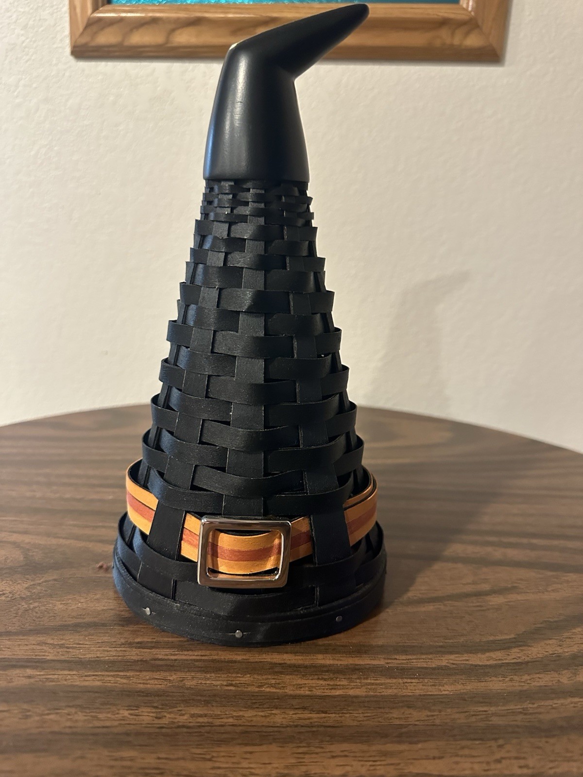Longaberger 2011 Black Witches Basket weave Hat Rare Longaberger 2011 Black Witches Basket weave Hat Rare