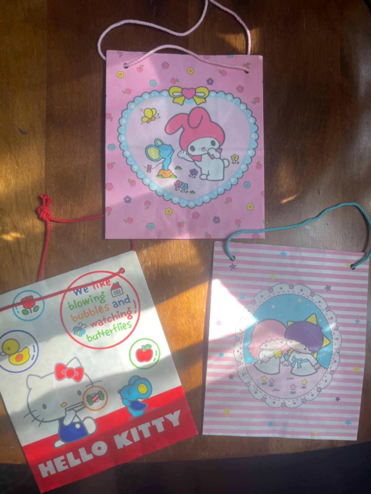 Vintage 1976 Sanrio Hello Kitty, Little Twin Stars, My melody Paper Gift Bag Lot Vintage 1976 Sanrio Hello Kitty, Little Twin Stars, My melody Paper Gift Bag Lot