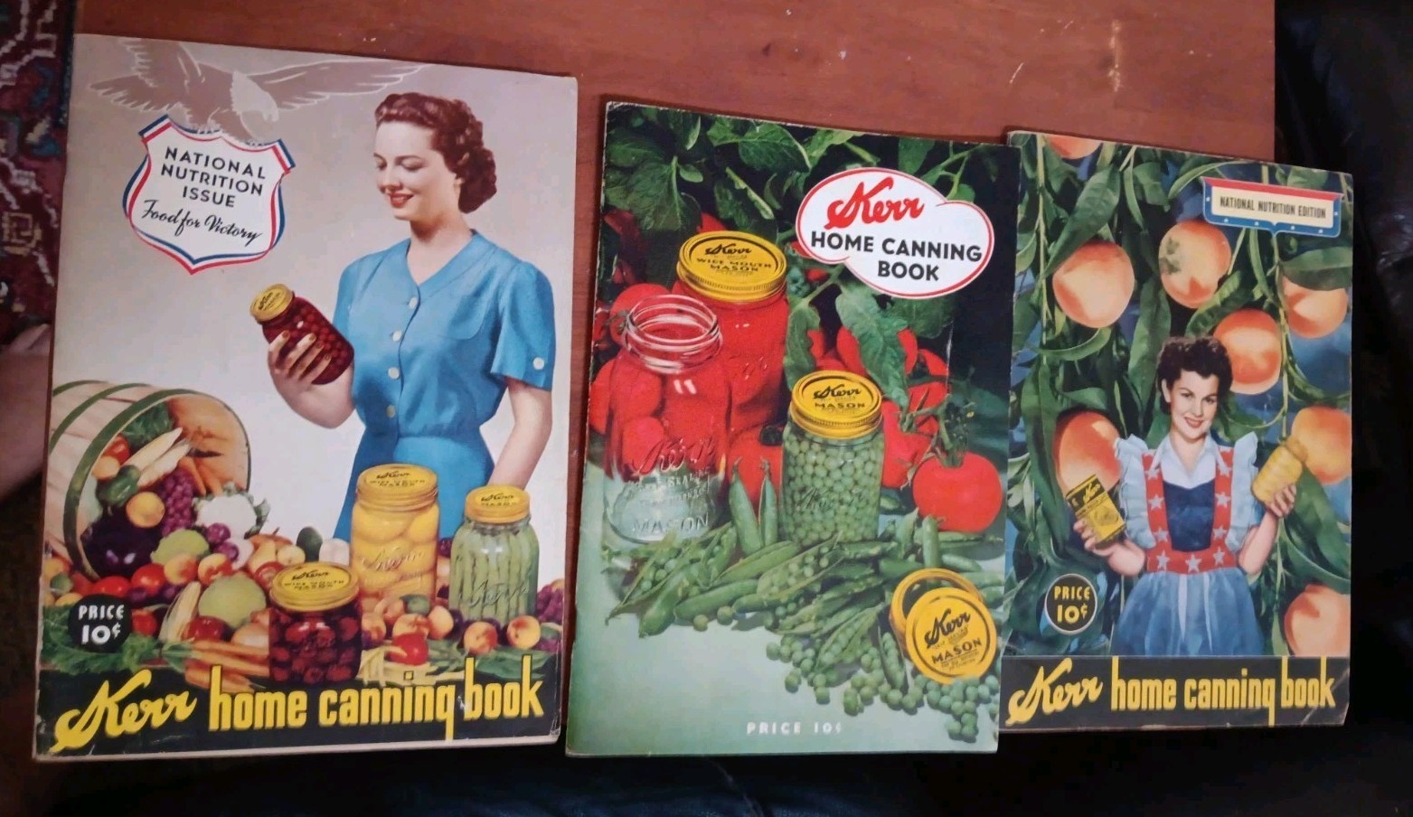 3-Kerr Home Canning Books: Each Over 80 Years Old. (See Description For Info).