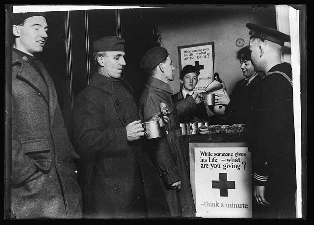 Photo:1918 1919 WWI Red Cross War Fund Drive Soldiers Donation Poster