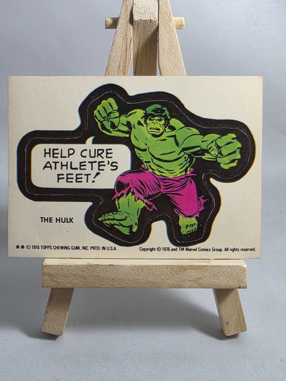 Vintage 1976 Topps Marvel Comic Book Heroes Stickers The Hulk 2 Asterisks Vintage 1976 Topps Marvel Comic Book Heroes Stickers The Hulk 2 Asterisks