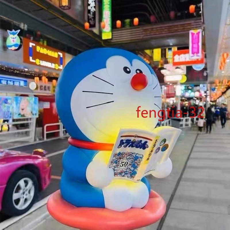 43cm Doraemon 50th Anniversary Touch Lamp Statue Figure Night Light Toys Model