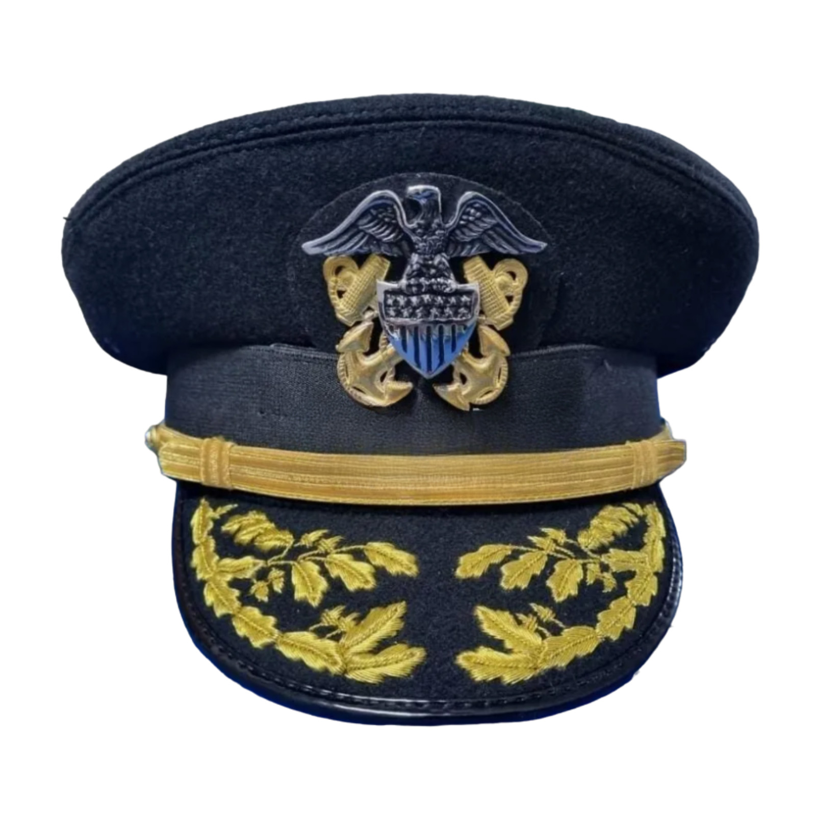 Vintage Style US Navy Admiral Captain Rank Officer peaked Cap Hat Vintage Style US Navy Admiral Captain Rank Officer peaked Cap Hat