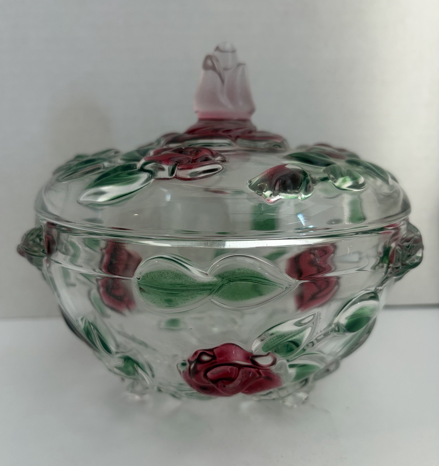 Celebrations by Mikasa Rose Garden Covered Jar Candy Dish Covered