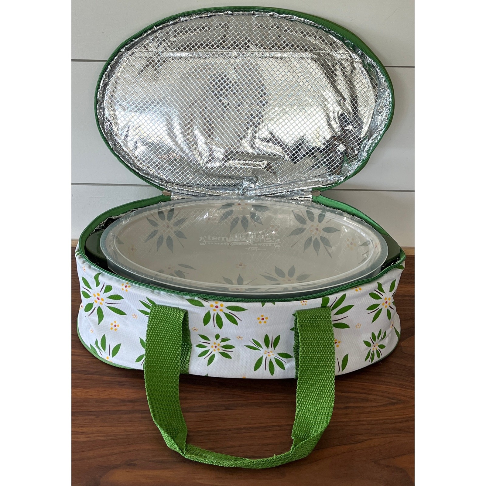 Vintage Temp-tations Old World Casserole Dish Set with Rack & Carry Case