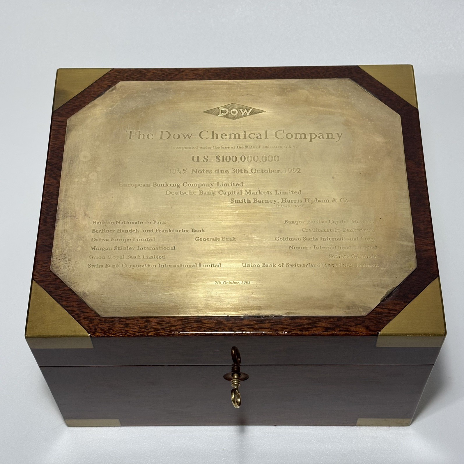 Vintage Asprey London Cigar Humidor Piers Hart Cedar Dow Chemical Deal Tombstone