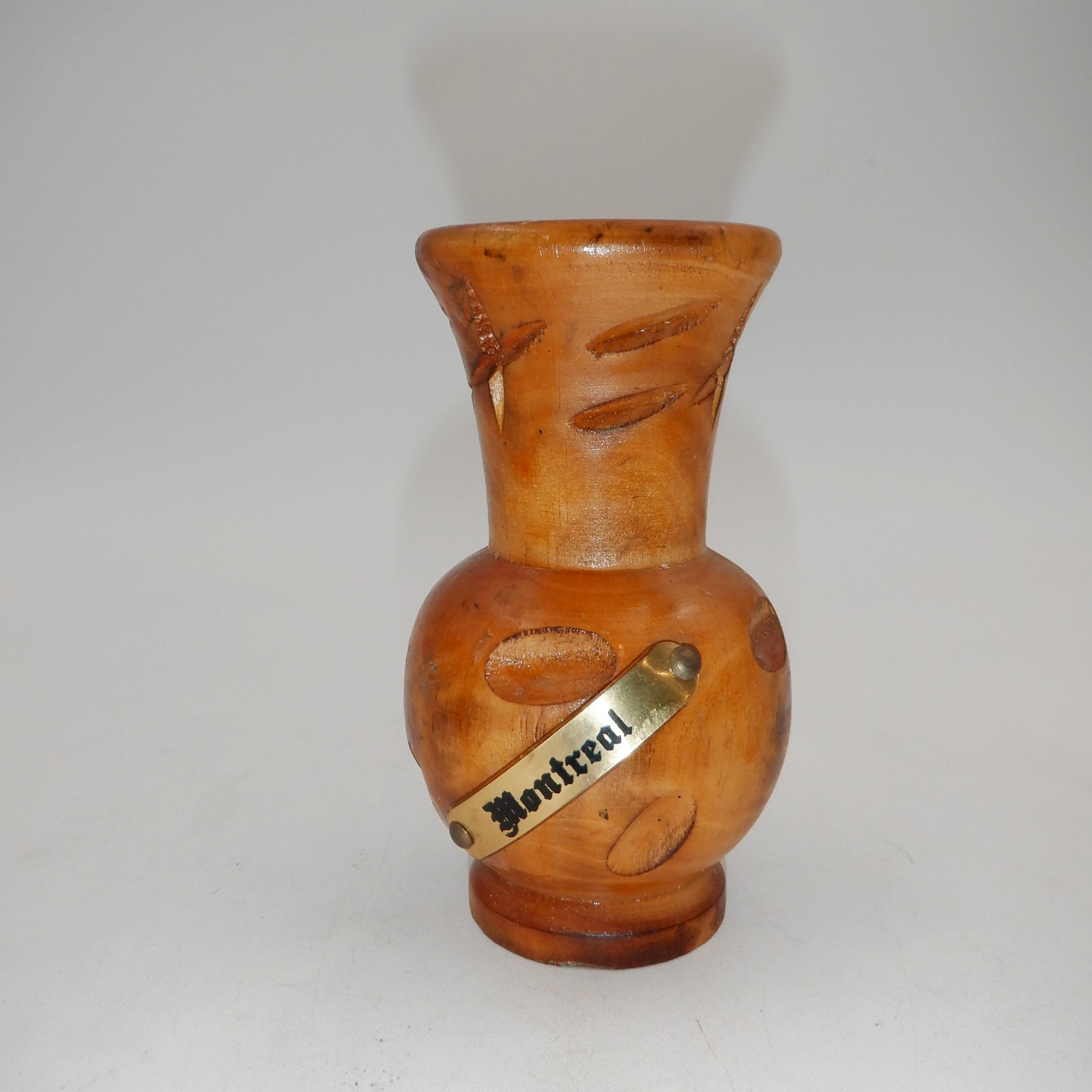 Wood Souvenir Montreal Small Vase Wood Décor