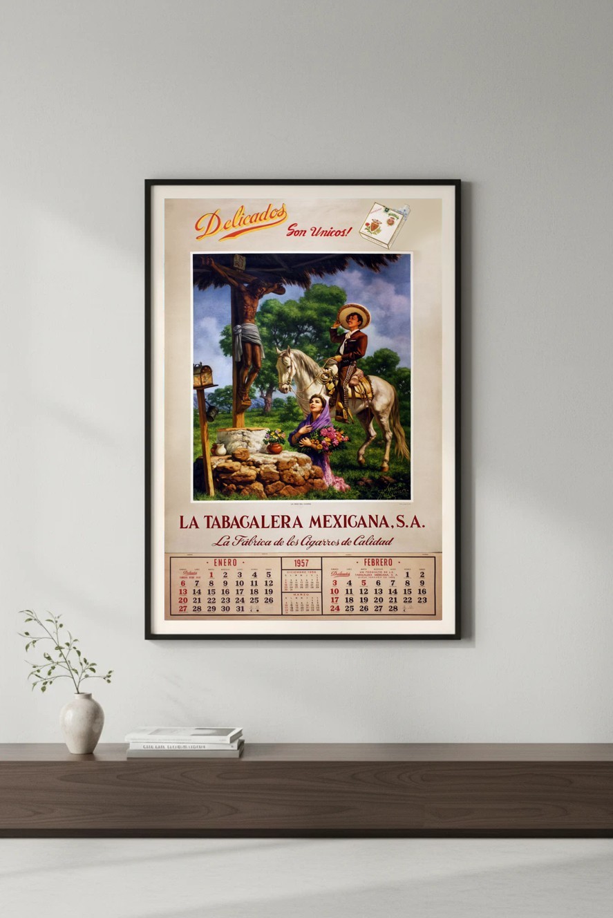 🌟 La Tabacalera Mexicana Vintage 1957 Poster by Jesus Helguera - 24x36”