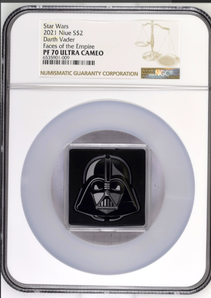 2021 Niue $2 STAR WARS Darth Vader Faces by LUCASFILM, LTD  NGC PF70 UC 🪐