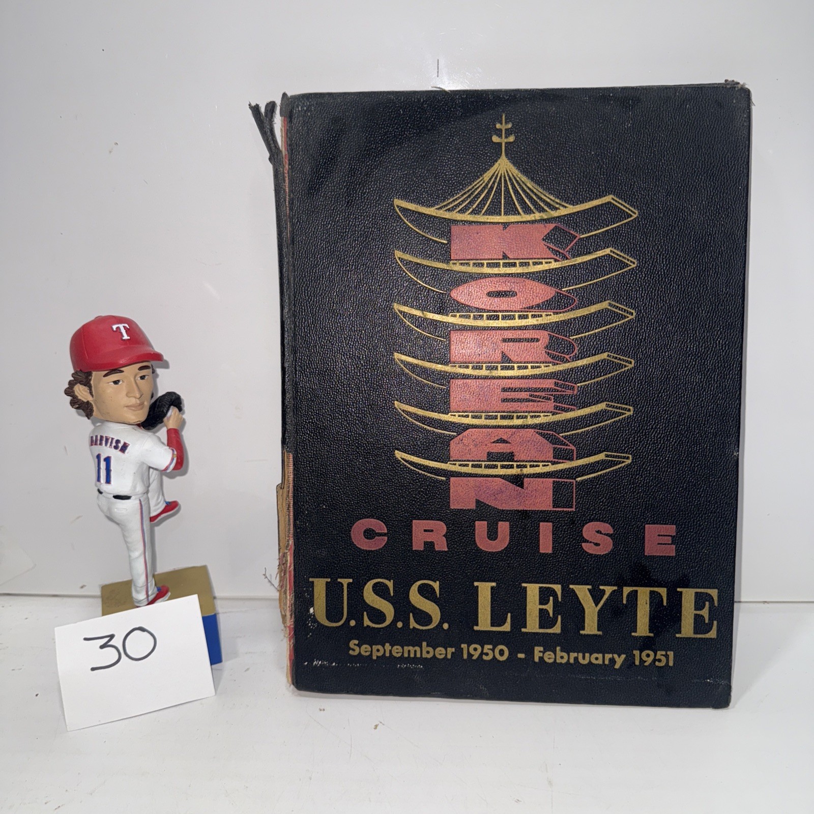 VTG USS U.S S. Leyte CVA-32 1950 Korea Deployment Cruise Book Jesse Brown Pilot