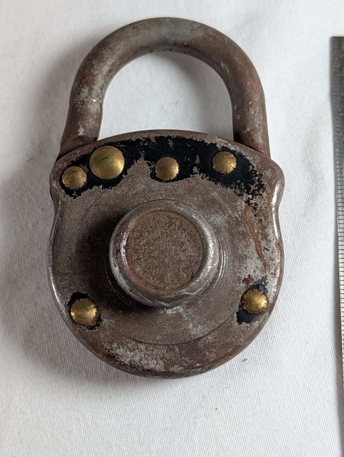Antique J.B. Miller Keyless Click Padlock Kent Ohio Vintage No Combination Antique J.B. Miller Keyless Click Padlock Kent Ohio Vintage No Combination