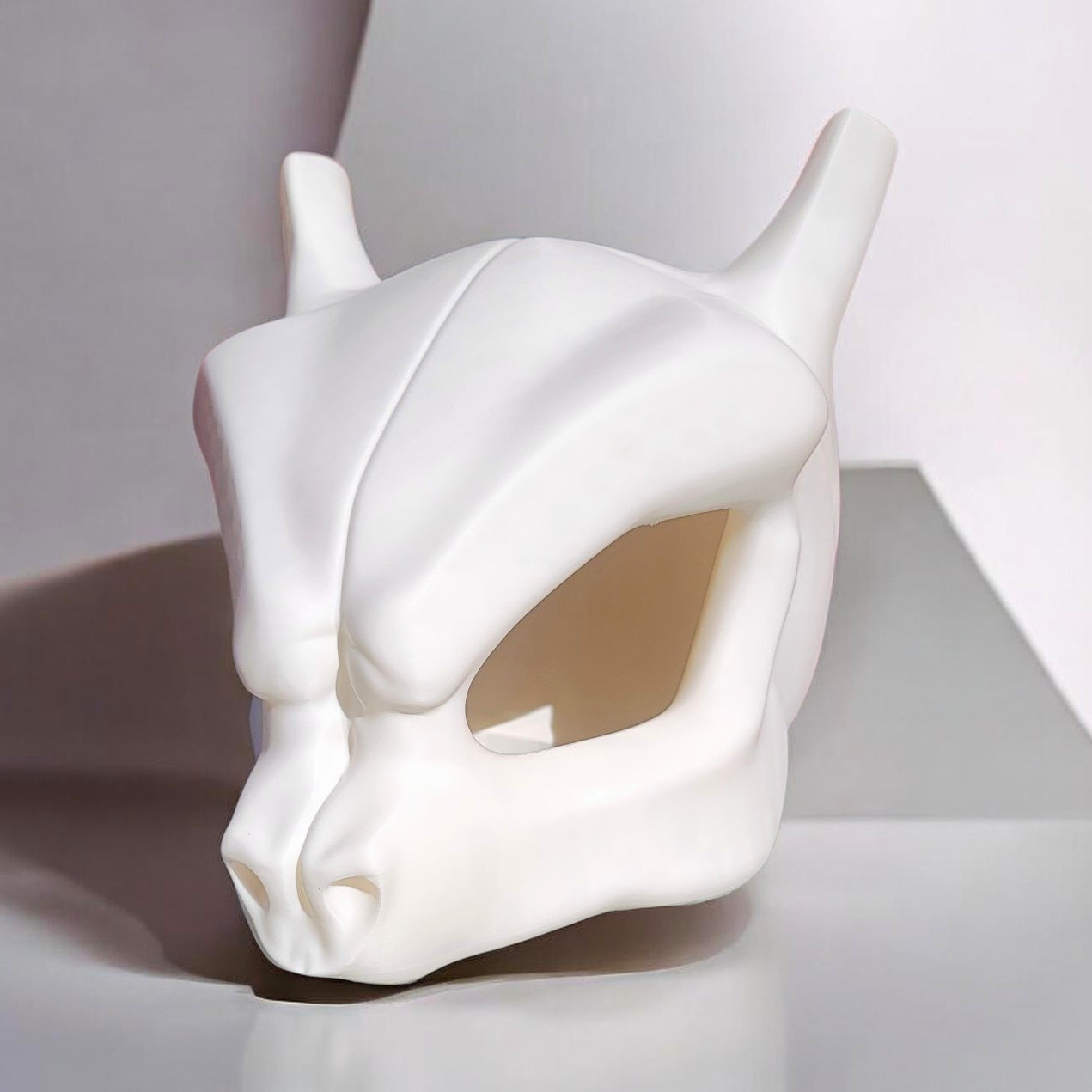 Large Life-sized Mewtwo Skull Pokémon 3D Printed Halloween Home Decor