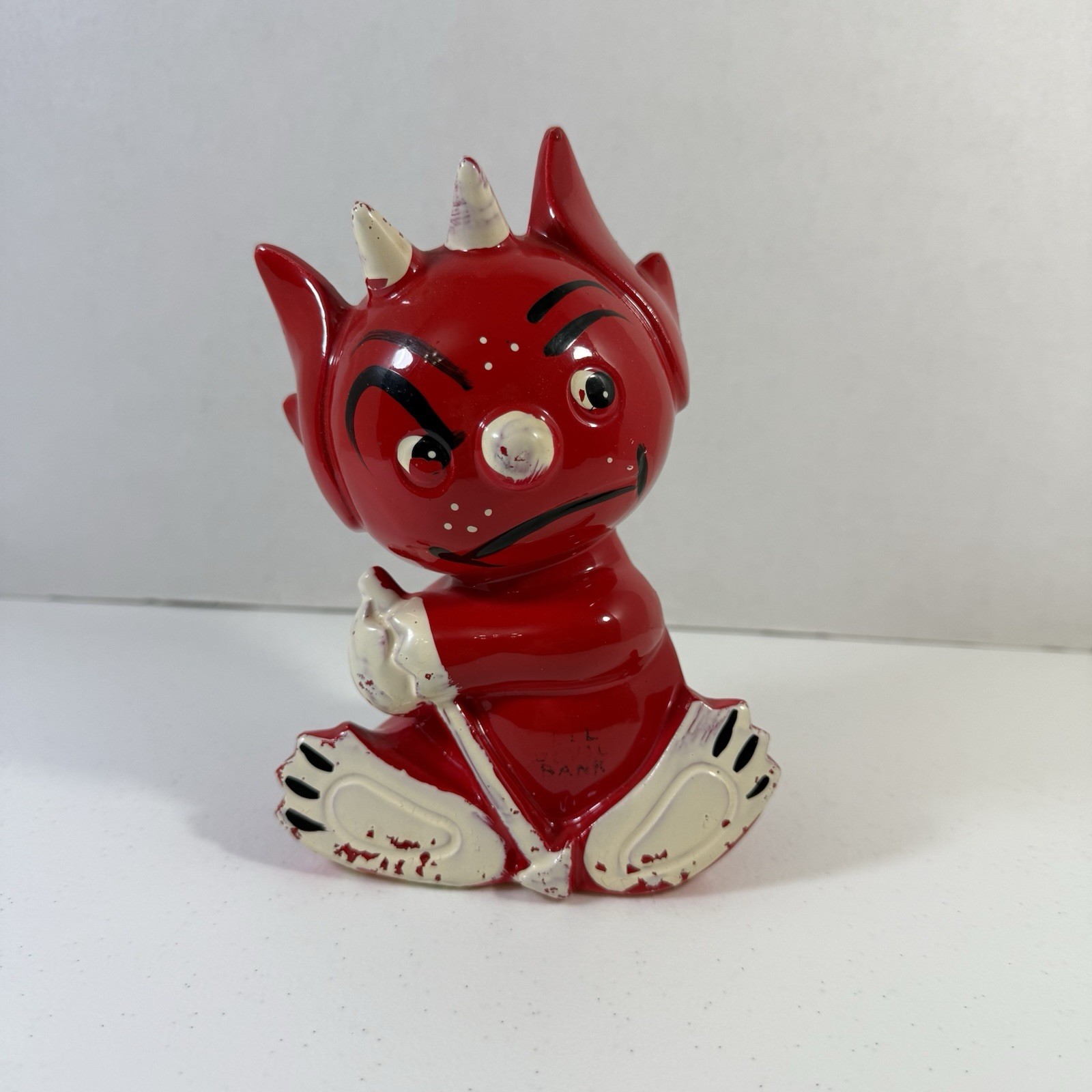 Vintage Rossini Lil’ Devil Piggy Bank Japan Rare 1960’s Halloween Collectible 