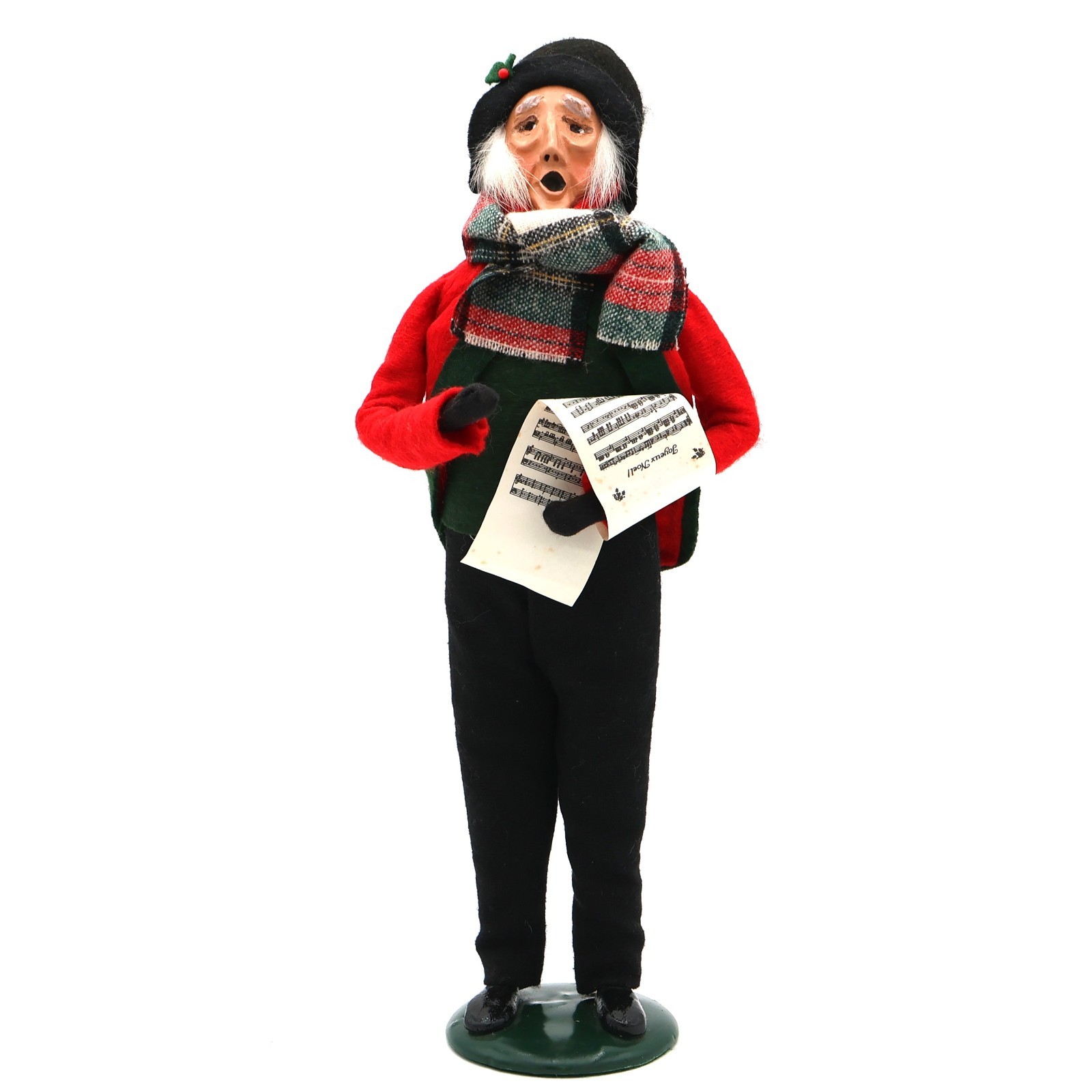 Byers Choice THE CAROLERS 1989 Victorian English Man Red Coat w/ Sheet Music 13