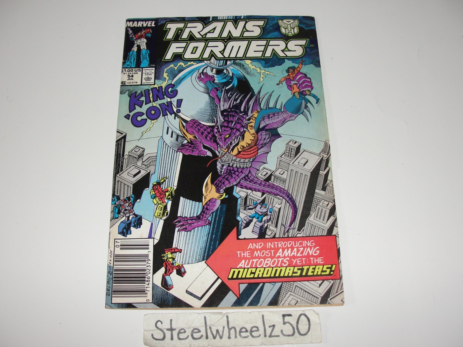 Transformers #54 Newsstand Comic Marvel 1989 1st App Micromasters Jose Delbo 1st Transformers #54 Newsstand Comic Marvel 1989 1st App Micromasters Jose Delbo 1st