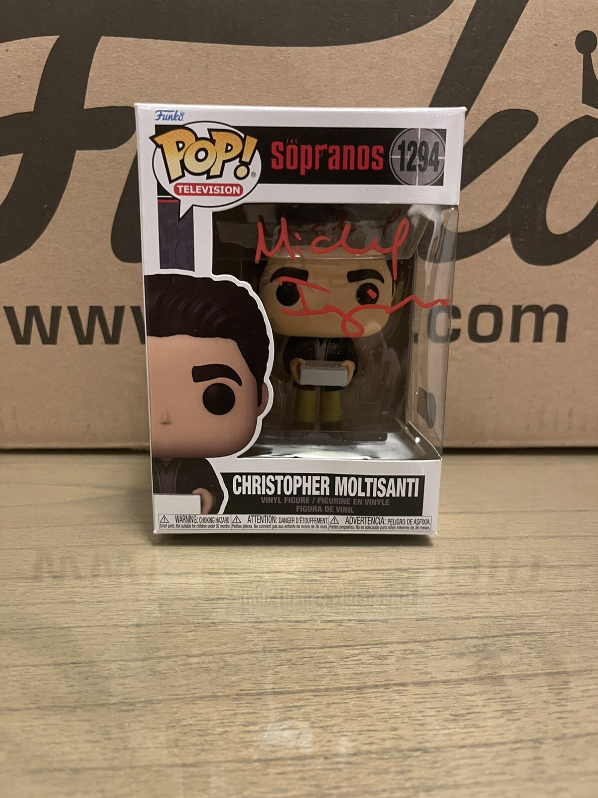 FUNKO POP 1294 Michael Imperioli Signed Sopranos  Christopher Moltisanti Beckett
