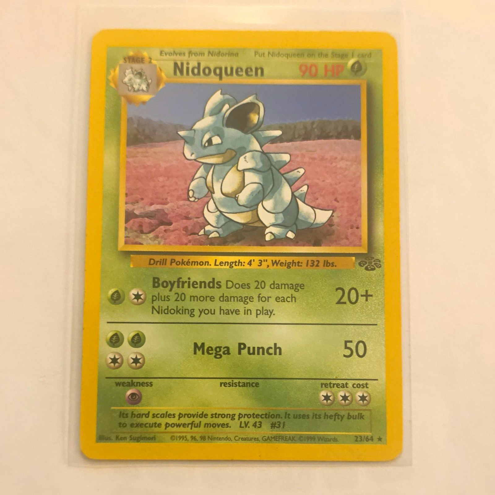 nidoqueen 23/64 jungle rare regular english 90hp stage 2 1999 unlimited