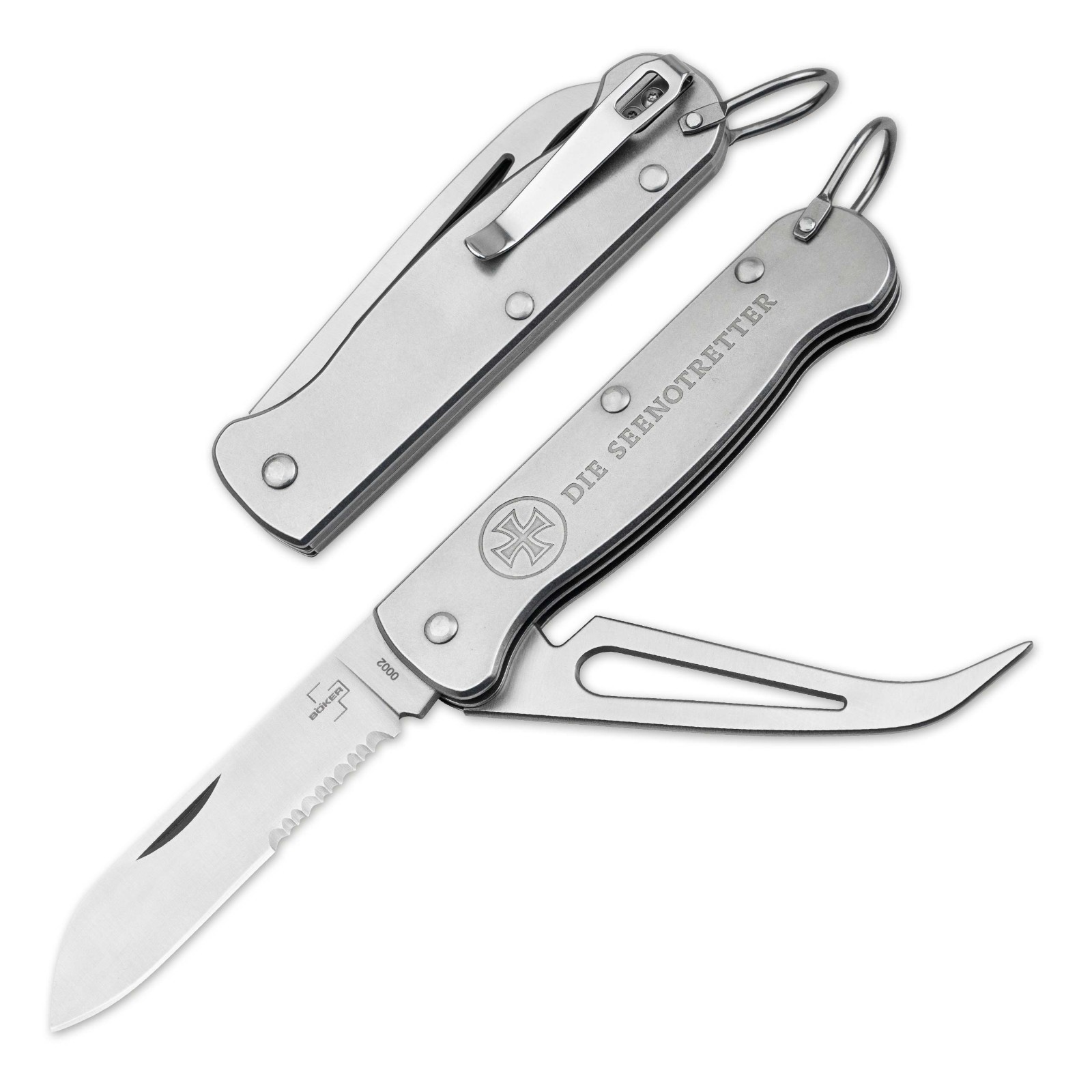 Boker Plus Seenotretter 01 Sailor's Folding Knife 4116 Steel Handle 01BO547