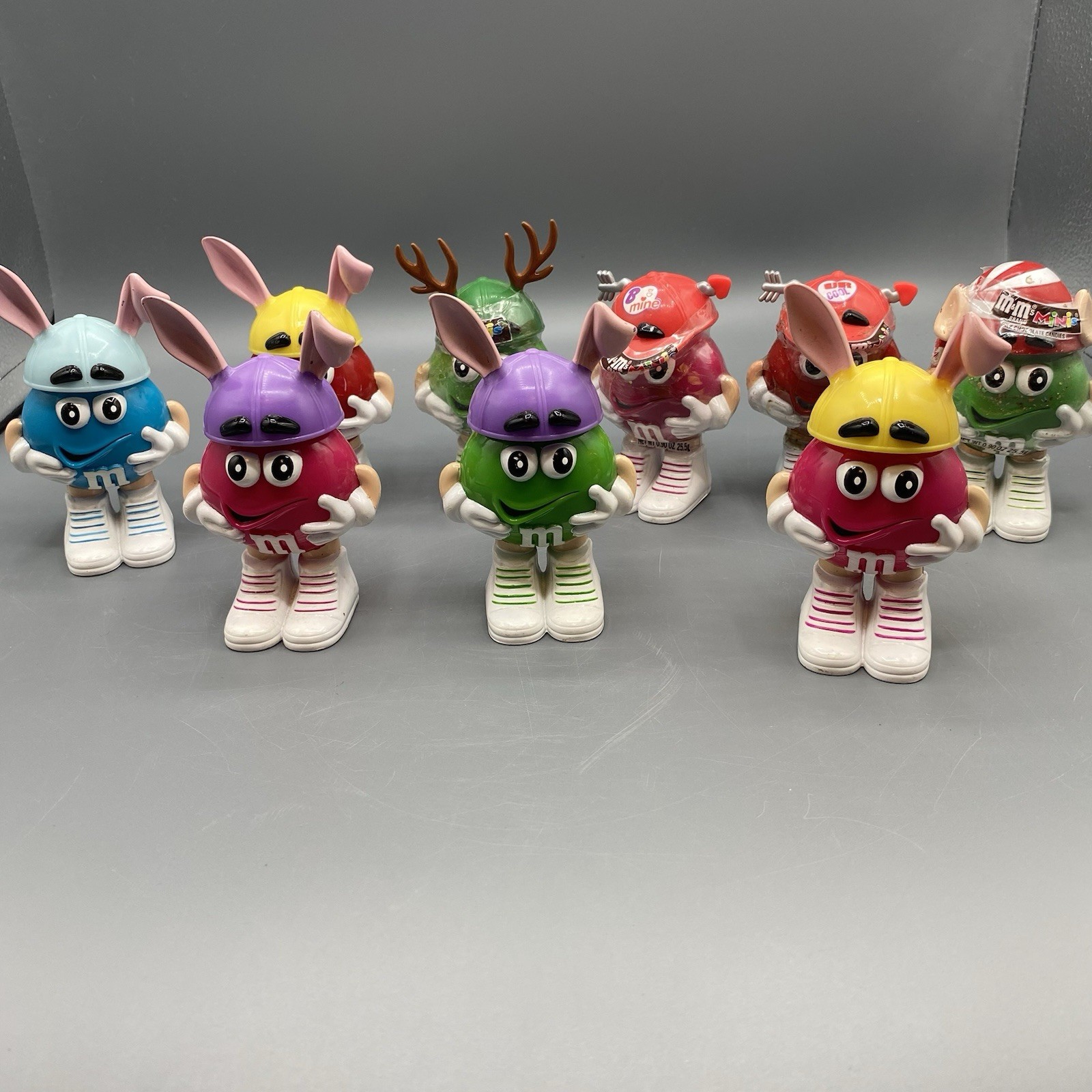 MnM\'s Mini Plastic Candy Containers Easter Valentines Day, Christmast Lot of 9 MnM\'s Mini Plastic Candy Containers Easter Valentines Day, Christmast Lot of 9