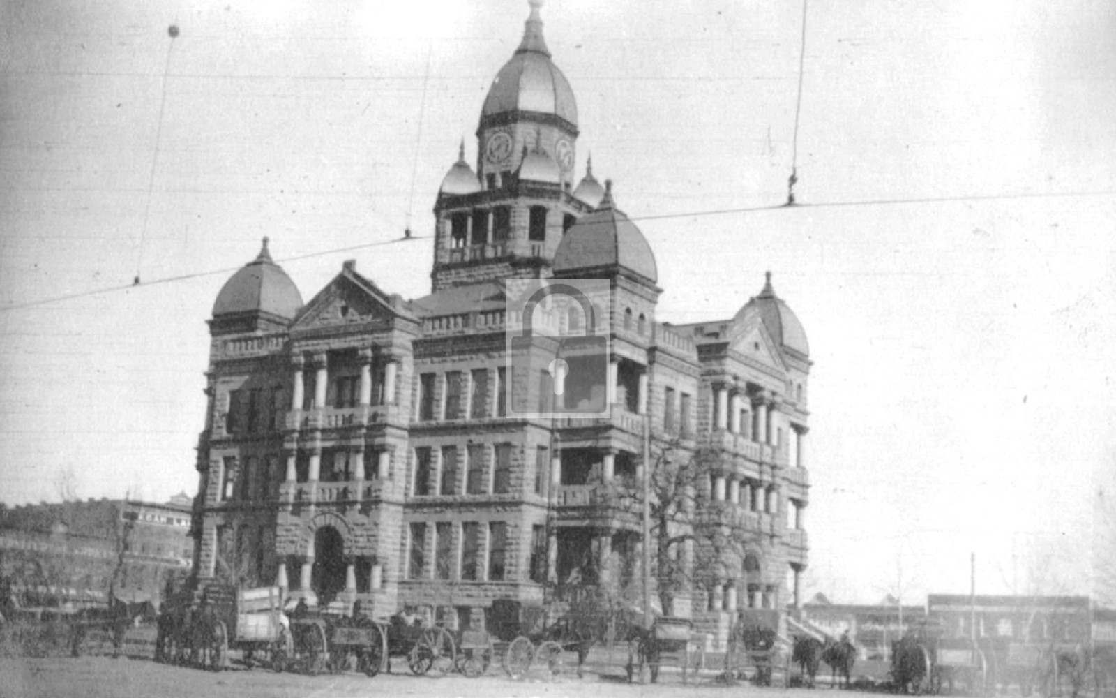 Denton County Court House Texas TX - Reprint