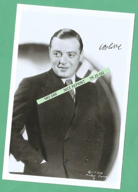Found 4X6 PHOTO of Old Time Hollywood Movie Actor Peter Lorre Found 4X6 PHOTO of Old Time Hollywood Movie Actor Peter Lorre