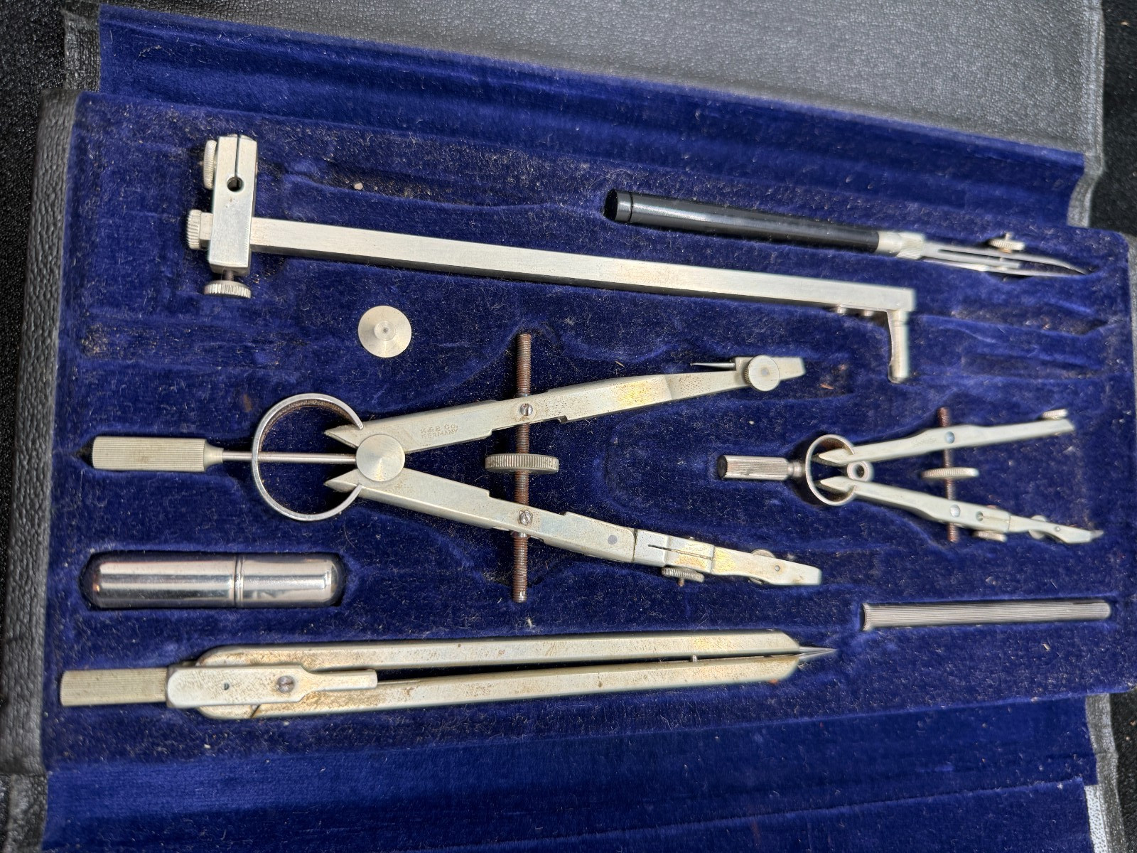 Vintage K&E Keuffel & Esser Doric Jupiter 9408B Drafting Instrument Set – German
