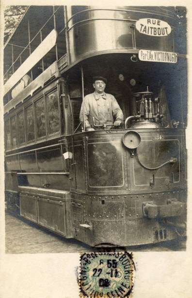 Parisian Streetcar Driver 1908 Old Illustration Photo Parisian Streetcar Driver 1908 Old Illustration Photo