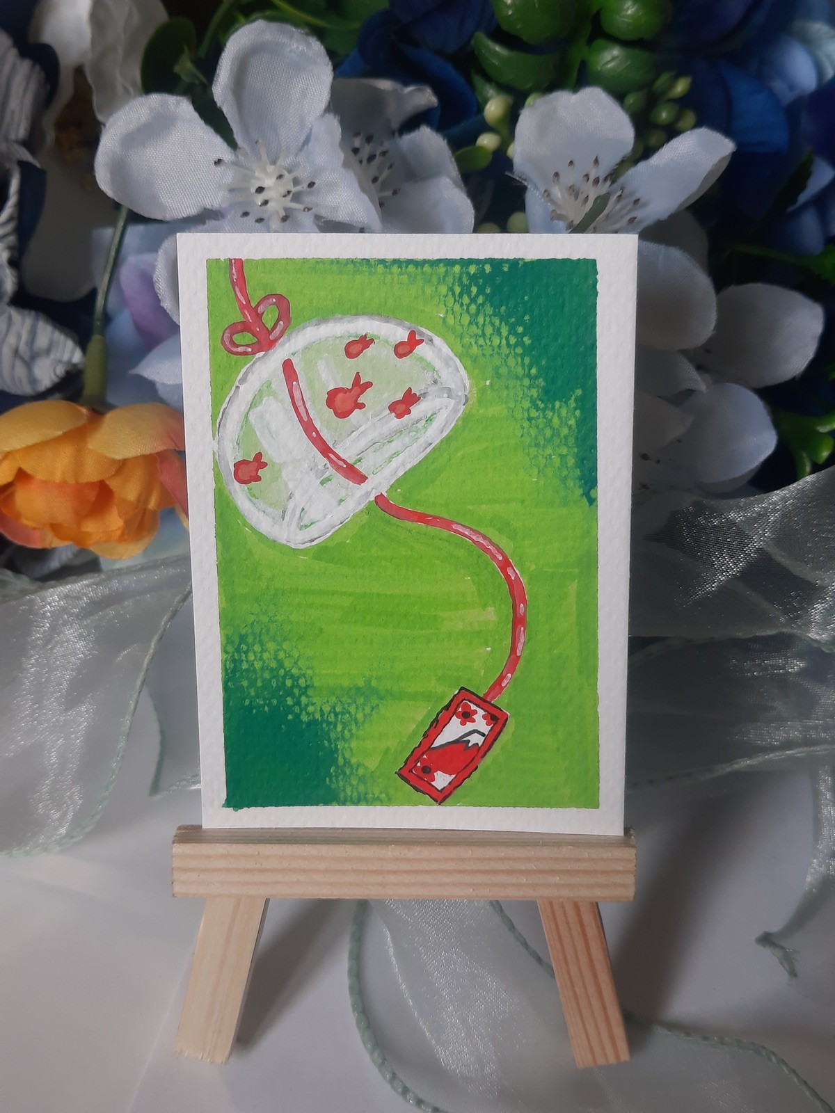 ACEO Original Japanese Wind Chime 1 2.5\