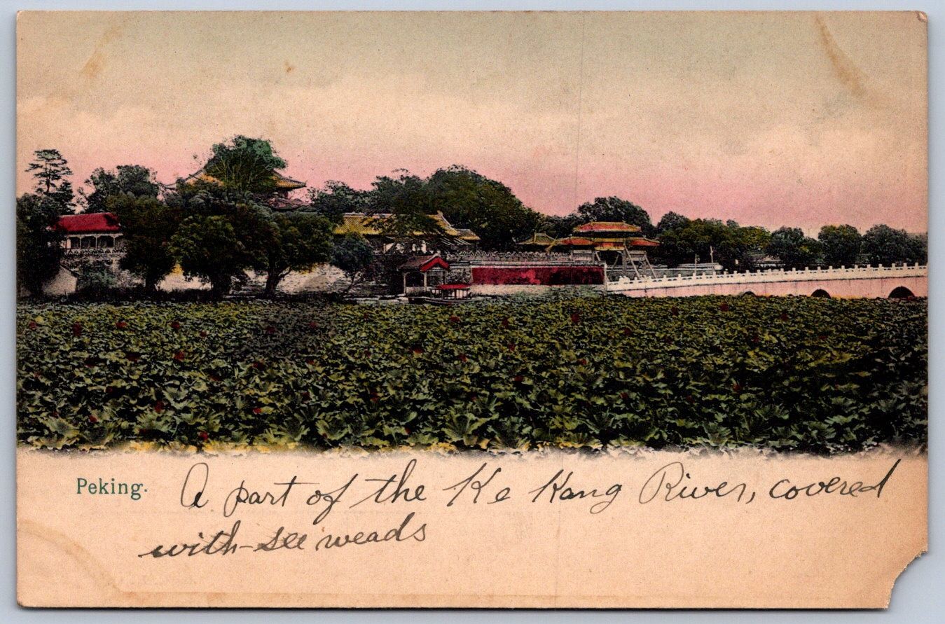 K42/ China Postcard Foreign c1910 Peking Chna Ke Kang River 187