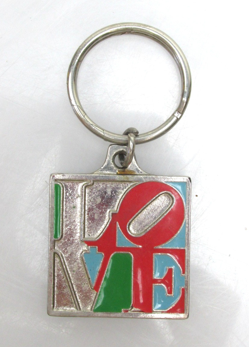 Vintage Robert Indiana LOVE Keychain IMA Metal Enamel
