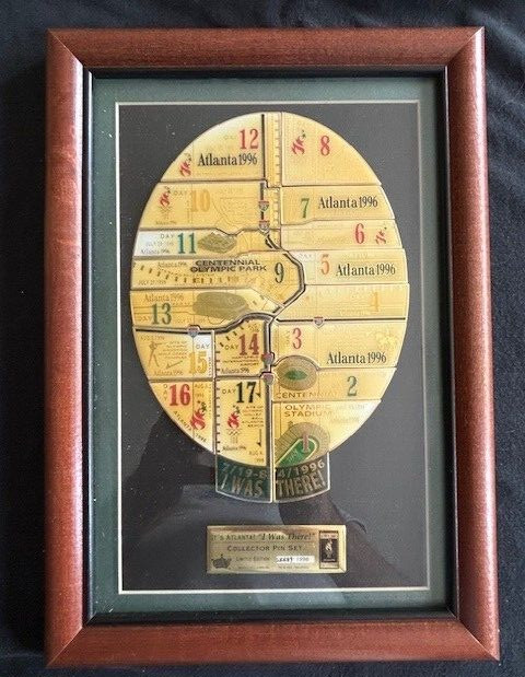 1996 Atlanta Olympic VINTAGE Framed I WAS THERE 17 Pin Interlocking Pin Set 2024 1996 Atlanta Olympic VINTAGE Framed I WAS THERE 17 Pin Interlocking Pin Set 2024