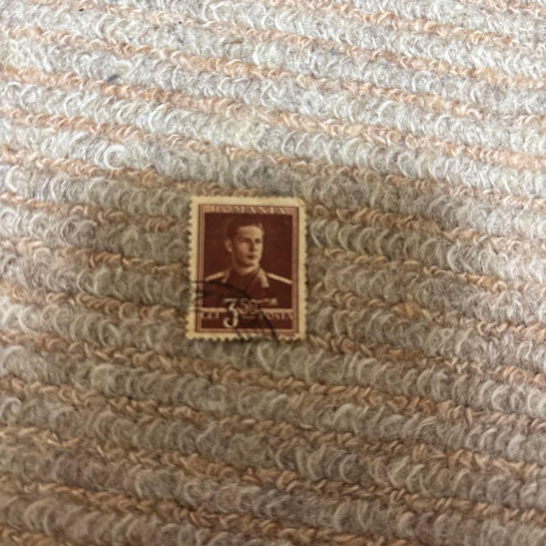 Title: Romania Used 3.50 LEI Postage Stamp with Portrait, Used Condition Charac