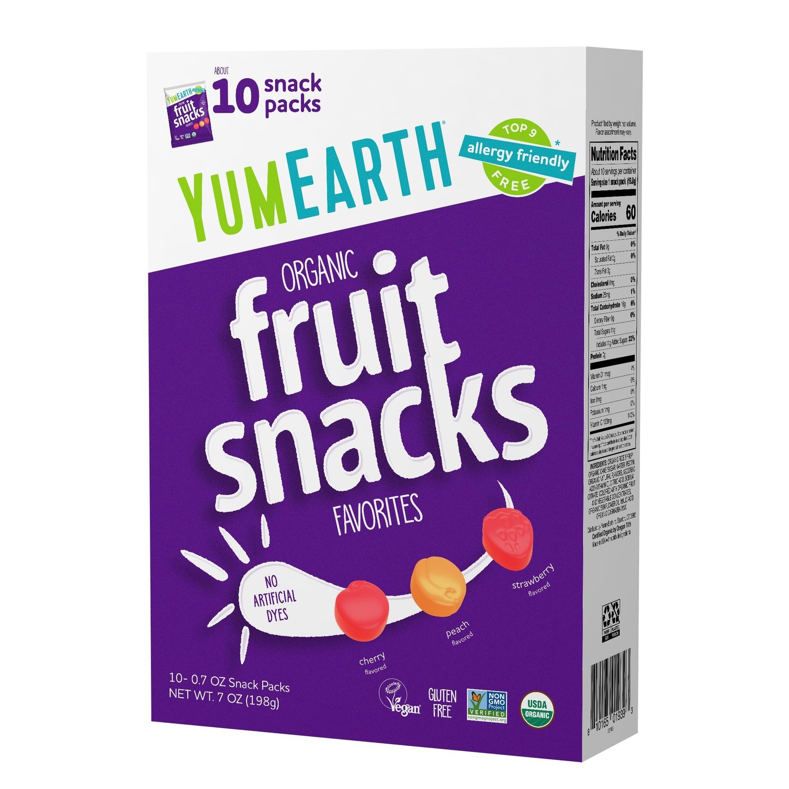 YumEarth Organic Fruit Snacks Box 0.7 Ounce (Pack of 10)