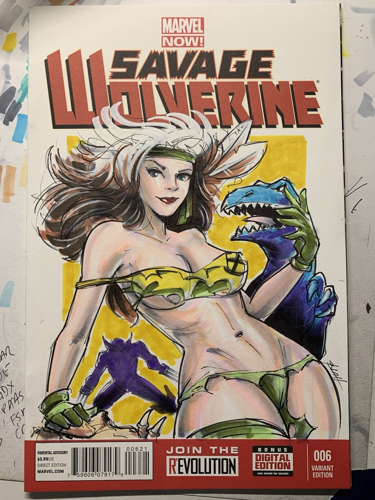Savage Wolverine 6 Original Sketch Cover Variant Savage Rogue Savage Wolverine 6 Original Sketch Cover Variant Savage Rogue