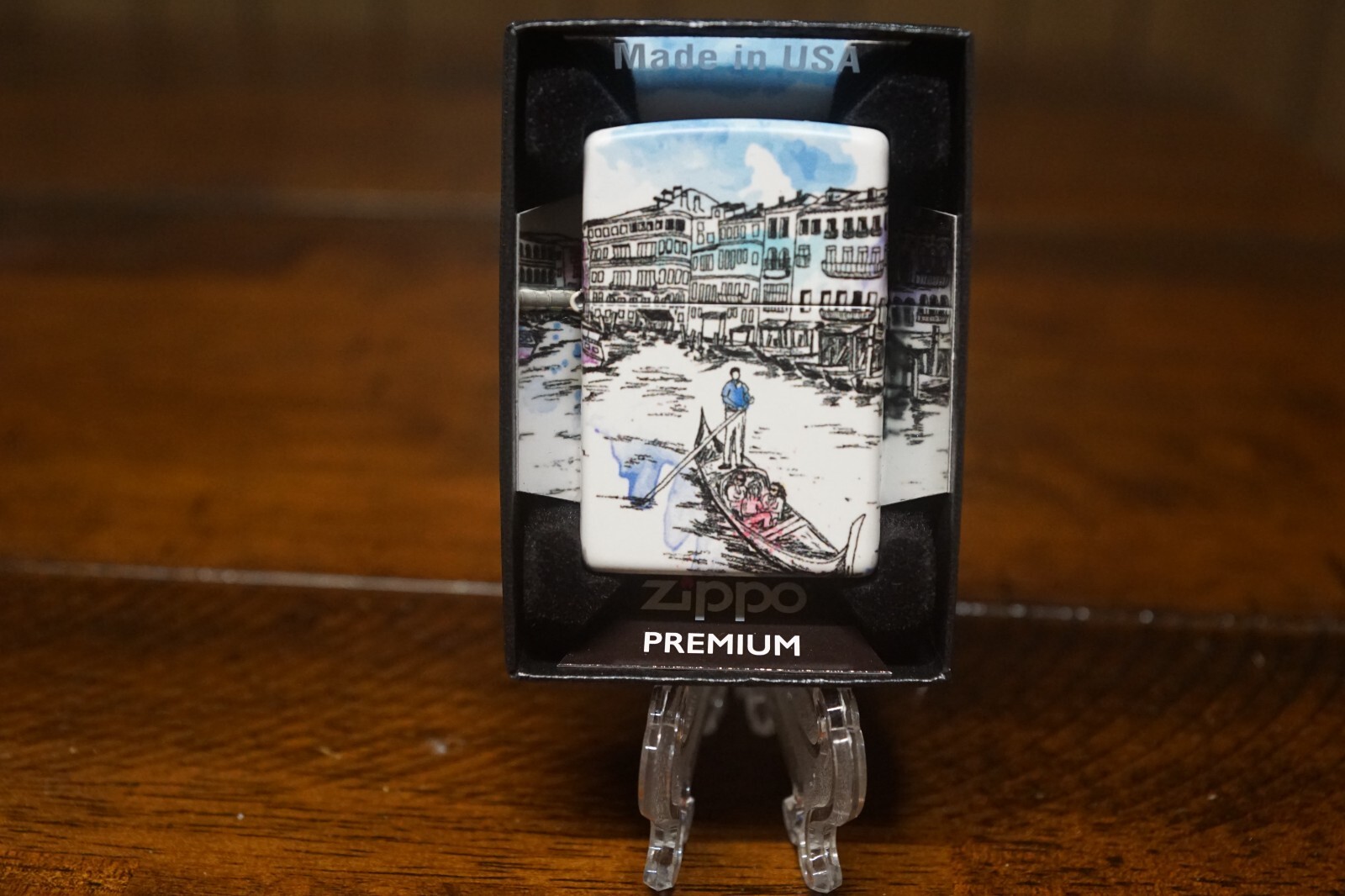 VENICE ITALY GONDOLA 540 DESIGN ZIPPO LIGHTER MINT IN BOX VENICE ITALY GONDOLA 540 DESIGN ZIPPO LIGHTER MINT IN BOX
